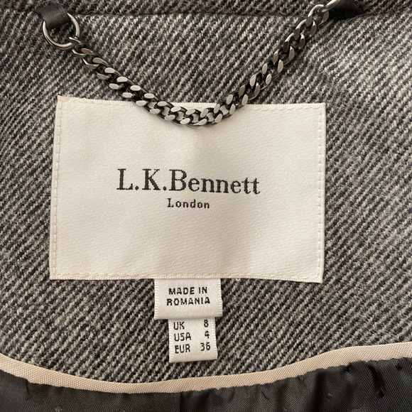 L.K. Bennett Peplum Tweed Jacket - Picture 3 of 8